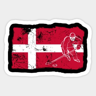 Denmark ice hockey player flag Danmark gift Sticker